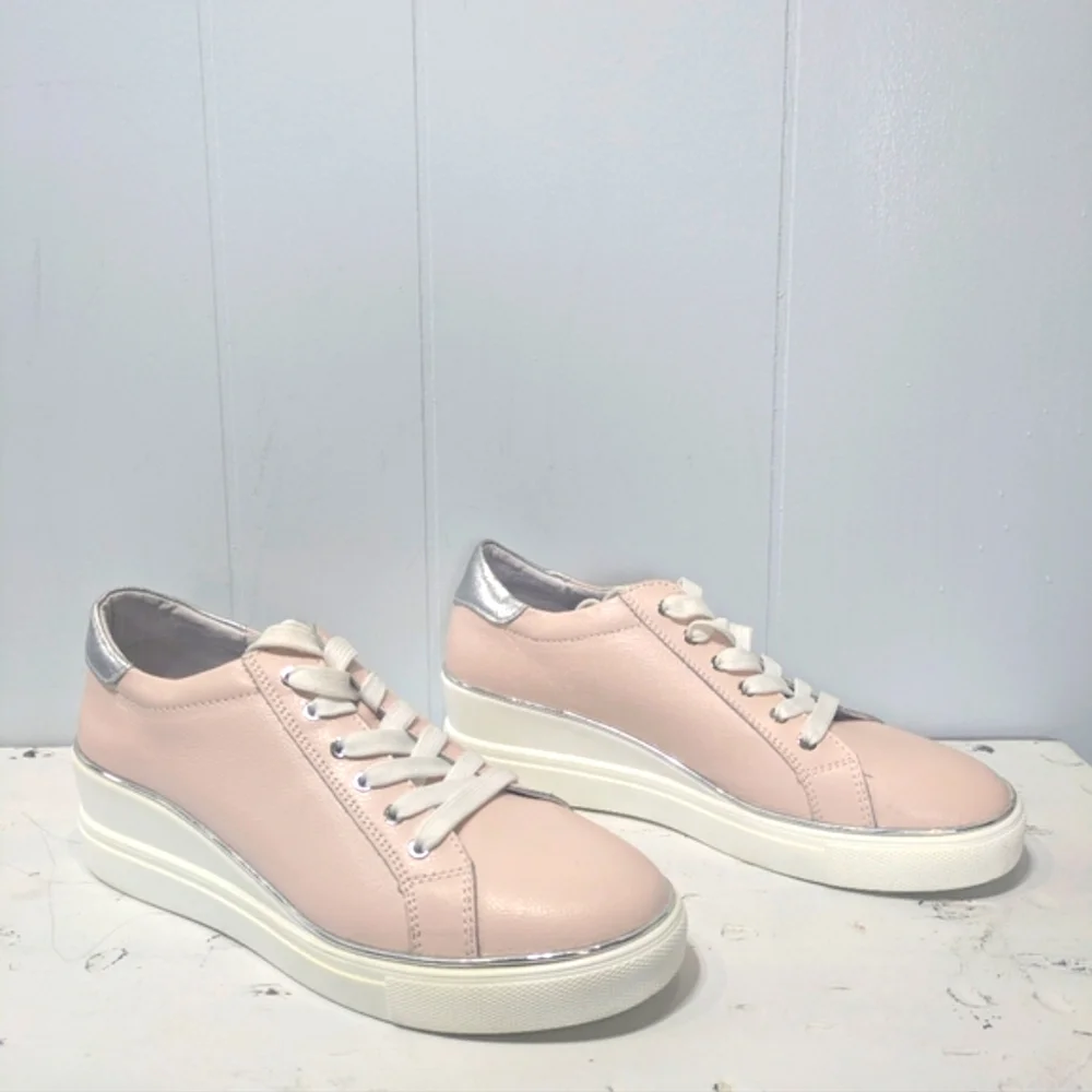 Bonavi Lace Up Leather‎ Sneaker Pink Size UK 40 US 9.5
